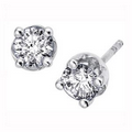 Diamond Stud Earrings in 14K White Gold (0.15 CT. T.W.)